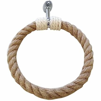 DECHOUS Towel Rack Vintage Home Decor Home Décor Wall Towel Holder Wall Rope Towel Rings Rustic Bathroom Accessories Bathroom Towel Rack Bathroom