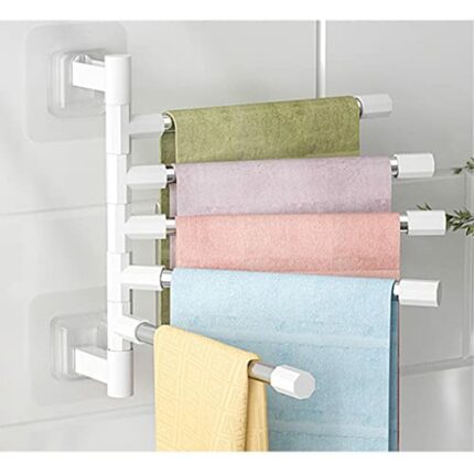 MIAOHY Bathroom Towel Rack Rotatable Towel Holder Space Aluminum Towel Hanger Kitchen Shelf Paper Hanging Wall Mounted (Color : 3-pack, Size : 11