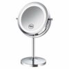 Benbilry LED Lighted Makeup Mirror - 7 Inch 1x/10x Magnifying Mirror Touch Control, Double Sided Magnified Vanity Mirror With Stand, Battery Oper
