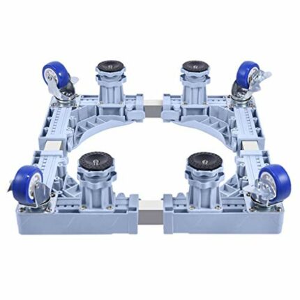 JHDFH Mobile Roller Washing Machine Stand Furniture Adjustable Stainless Steel Washing Machine Refrigerator Base Storage Stand