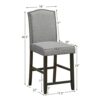 DINGZZ Set Of 2 Fabric Barstools Nail Head Trim Counter Height Dining Side Chairs