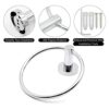 Towel Rings for Bathroom, Stainless Steel Holder Hand Towel Ring Hanging ​Round Hanger Polished Chrome Contemporary Style Bathroom Accessories fo