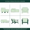 CHUN YI Stretch Sofa Seat Cushion Cover, Fitted Sofa Couch Cushion Covers Furniture Protector, Replacement for Cushion Checks Jacquard Sofa Seat