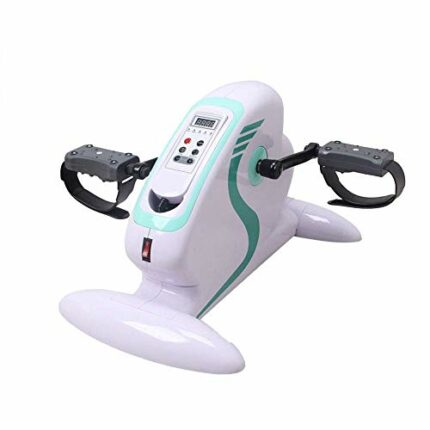 LUNEZY Electric Pedal Exerciser, Portable Fitness Exercise Bike Knee Leg Exercise Peddling Machine Adjustable Fitness Rehab Equipment with LCD Di