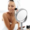 Anika 67039 LED Vanity Mirror | Bathroom/Makeup/Bedroom Mirror | 360° Swivel Rotation | 5 x Magnification | Grey Colour | Battery Operated | 31cm