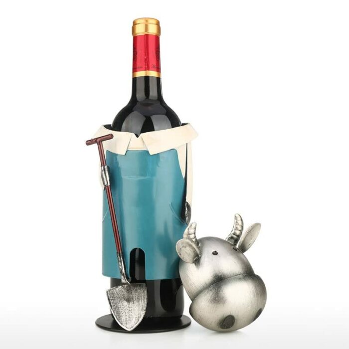 LHLLHL Wine Rack Vintage Pickup Cow Wine Bottle Holder Statue or Decorative Wine Holder Champagne Whisky