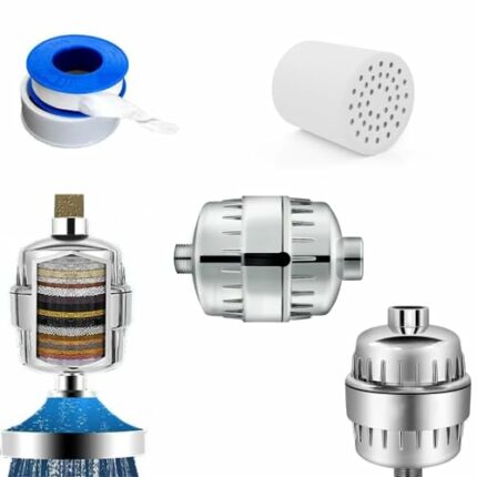 muash Shower Head Filter - Advanced 20 Stage Hard Water Filter for Shower Head - Softener and Chlorine-Free Shower Filter for Enhanced Water Puri