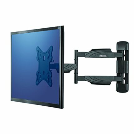Fellowes Full Motion TV Wall Mount Arm - Wall Mount for 32-55 Inch TVs - Maximum Weight 35KG - Max VESA 400 x 400 - Black