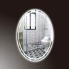 with lights,oval mirrors for bathroom,led Anti-Fog wall mounted,Tricolor Lights, Color Temperature Adjustable,Energy -saving. (Color : 3color+ant