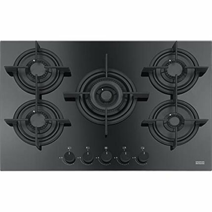 Hob with 5 burners from Franke Mythos FHCR 755 4G TC HE BK C - black - 106.0374.283
