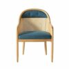 WALNUT Office Kitchen Arm Dining Chair Rattan Outdoor Restaurant Ergonomic Chair Wooden Party Furniture