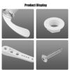 Ancable Toilet Flush Handle Replacement, Chrome Plated Replacement Metal Cistern Lever Handle for Toilet Wc Cistern Tank