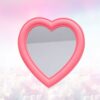 Vosarea Makeup Mirror Heart Shape Wall Desktop Mirror Cosmetic Vanity Mirror for Women Ladies Friends Gift (Pink)