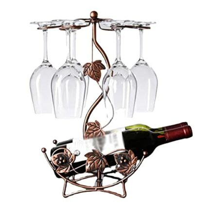 maozi Maple Leaf Wine Rack Wine Holder Stand Hanging Drinking Stemware Rack Shelf Wine BottleCup Display Holder Home