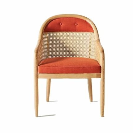 maozi Office Kitchen Armrest Dining Chair Rattan Outdoor Dining Ergonomic Chair Wooden Party Furniture (Color : 3-pack, Size : Light Grey)