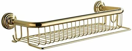 KNOXC Towel Racks,Gold Bathroom Wall Mount Rack Copper Basket Multi-Function Towel Rack