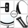 Vitoki Makeup Mirror Chrome, Wall Mounted 8 Inch Double-Sided Vanity Mirror 1X/10X Magnification,360°Swivel
