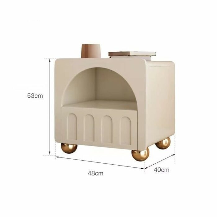 N/A Cream-style French Bedside Table Designer Room Locker Small Bedside Cabinet