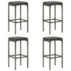WODMB 5 Piece Patio Bar Set With Cushions Poly Rattan Stylish Garden Bar Set Easy To Clean (Color : A, Size : One size)