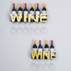 Wine rack Wine Rack Wall-mounted Wine Rack Wrought Iron Goblet Holder Creative Wine Rack Cup Holder 6 Bottles Of Red Wine Can Be Placed 6 Red Win