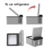 Car Refrigerator 9L, 12/24V DC and 220 AC Portable Mini Fridges, -20? to 20 ? Electric Cool Box, Compressor Refrigerator for Truck, RV, Boat, Cam