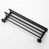 Black 60CM Stainless Steel Towel Rack,Wall Mounted Towel Shelf Bar,Rustproof Towel Rail,for Kitchen Bathrooms Lavatory Hardware Accessories