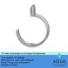 Agua Accessories Towel Ring for Hanging Towel Hanger, Brass Towel Holder Wall Mounted for Bathroom & Kitchen Bathroom Accessories Chrome 12 Years