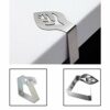 WedDecor Table Clamps Stainless Steel Leaf Design Cloth Secure Clip Holders for Home, Patio, Party, BBQ, Wedding, Indoor and Outdoor Use, 4pcs, L