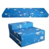 BYBYME Fold Out Guest Chair Z Bed Futon Sofa Comfortable Supreme Quality Foam for Adult and Kids Lounger Mattress (Star Moon)
