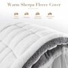 Twin XL Mattress Topper, Cymula Sherpa Mattress Pad for College Dorm Bed 2inch Extra Thick Mattress Cover with 900GSM Down Alternative Soft Plush