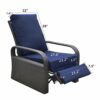 ART TO REAL Outdoor Recliner Replacement Cushion, Patio Chair Sofa Washable Cushion for Outdoor Furniture, Deep Seat, UV Resistant, Fade Resistan