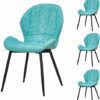 dining chair Kitchen Dining Room Furniture Chairs Set Of 4 Modern PU Padded Dining Chair Leisure High Back Chairs For Office Kitchen Parties Brea