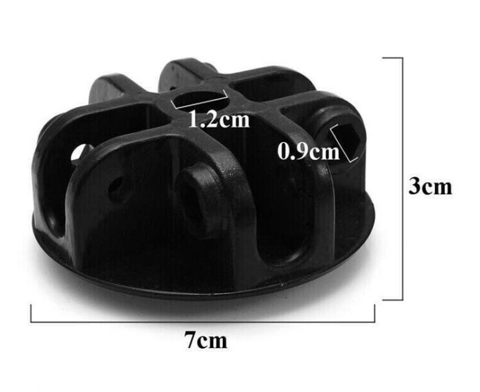 Shinekoo 4-Way Roof Centre Bracket Pop-up Gazebo Replacement Tent Spare Parts Canopy Connector Plastic Black for Pavilion Tent Parasol Gazebo