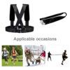 DZOZO Sled Harness Belt Band Workout Harness Exercise Speed Trainer Vest with Pull Strap Fitness Speed Strength Training Belt for Resistance Trai