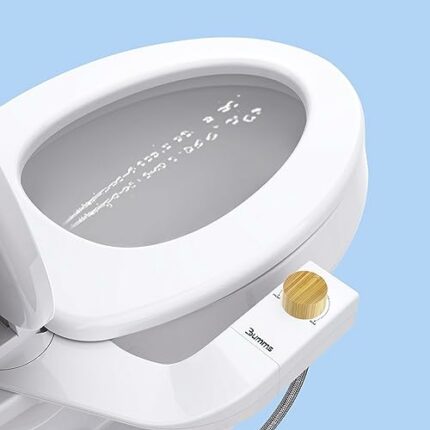 BUMMS Bidet Attachment for Toilet UK - Reversible (Left or Right Installation), Non-Electric with Pressure Controls, Retractable Self-Cleaning Du