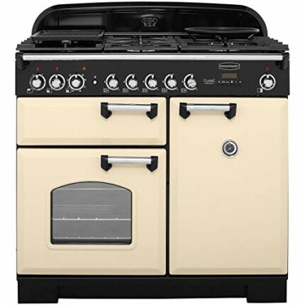 Rangemaster Classic Deluxe CDL100DFFCR/C 100cm Dual Fuel Range Cooker - Cream