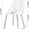 Velvet Dining Chairs Set Of 4 Black Metal Legs Lounge Chairs for Living Room Office Restaurant (Color : Grey)