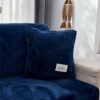 Sofa Seat Cushion Covers Velvet, Sofa Cushion Slipcovers Replacement, Couch Cushion Covers Thick Stretch for Individual Cushions (Gray,Large 1-se
