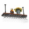 Ceiling Wine Rack Simple Style Multi-Function Display Household Inverted Goblet Wine Rack Restaurant Kitchen Bar Floating Wine Rack (Bronze 100 *