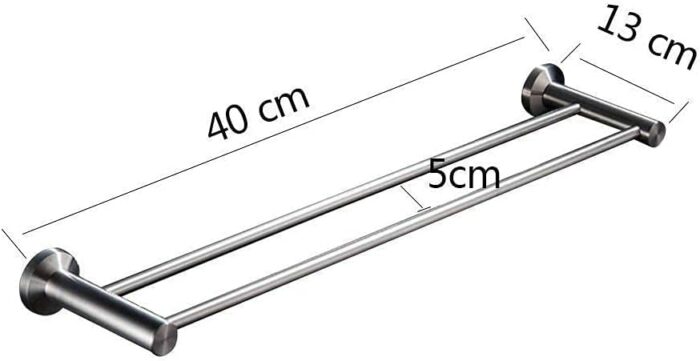 Towel Bar 304 Stainless Steel Double Lever Towel Bracket Towel Rail Wall Hanging Towel Holder for Bathroom Balcony Kitchen Towel Rack Modern and