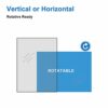 Acezanble LED Bathroom Mirrors,Demister Pad,Touch Sensor Switch,Wall Mounted,IP44,Vertical or Horizontal (Touch+LED+Demister, 800X600)