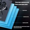 Wgwioo Gas Cooktop, 2 Burners Gas Hob, Black Tempered Glass Gas Cooktop, Built-In Gas Hob,liquefied gas