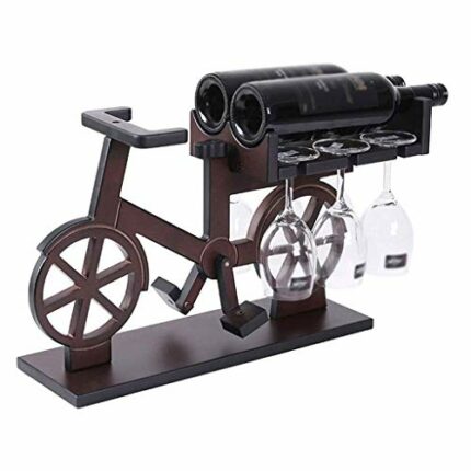 LIUZH Solid Wood Wine Rack, Wine Glass Rack, Wine Bottle Rack, European Simple Living Room Desktop Wine Rack