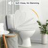Pipishell Soft Close Toilet Seat, Toilet Seat with Quick Release for Easy Clean, Simple Top Fixing, Standard Toilet Seats White with Adjustable H