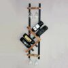 SCKTFS Wine Rack, Vintage Solid Wood Wrought Iron Hanging Cup Creative Hanging Cup Rack, Bracket Structure