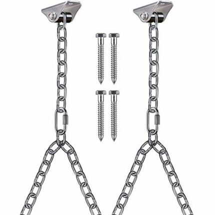 Besthouse Set of 2 Heavy Duty Porch Swing Hanging Chain Kit, Hammock Chair Hardware for Indoor Outdoor Playground Hanging Chair Hammock Chair Pun