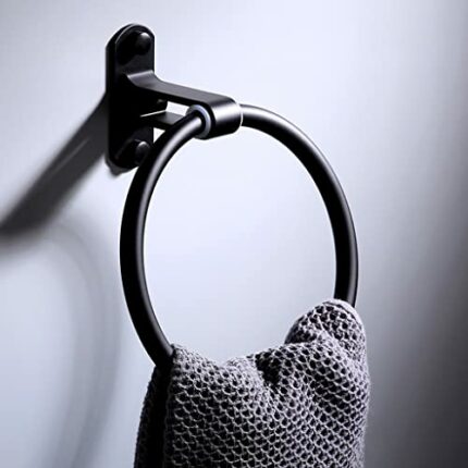 HIGOH Towel Racks,Bath Towel Holder,Bathroom Hand Towel, Nordic Towel,Punch-Free Bathroom round Towel Rack,Towel Hanger,Bathroom Towel Holder