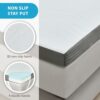 Degrees of Comfort Dual-Layer Memory Foam Mattress Topper for Pressure Relieving, Mattress Topper Double Bed with Anti-Slip Breathable Hypoallerg