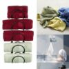 Towel Rack Wall Mounted, Bathroom Towel Storage Hanging Towels Holder, 5 Tier Individual Towel Rail With 10 Hooks, Durable Metal Bathroom Accesso