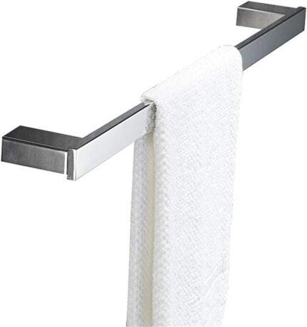 Towel Bar 304 Stainless Steel Towel Hanging Single Rod Towel Bracket Towel Rail Wall Hanging Towel Holder for Bathroom Balcony Kitchen Punching T